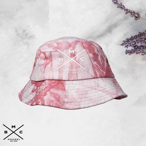 MBC Apparel Unisex Bucket Hat Tie Pink, White One Size Fits All